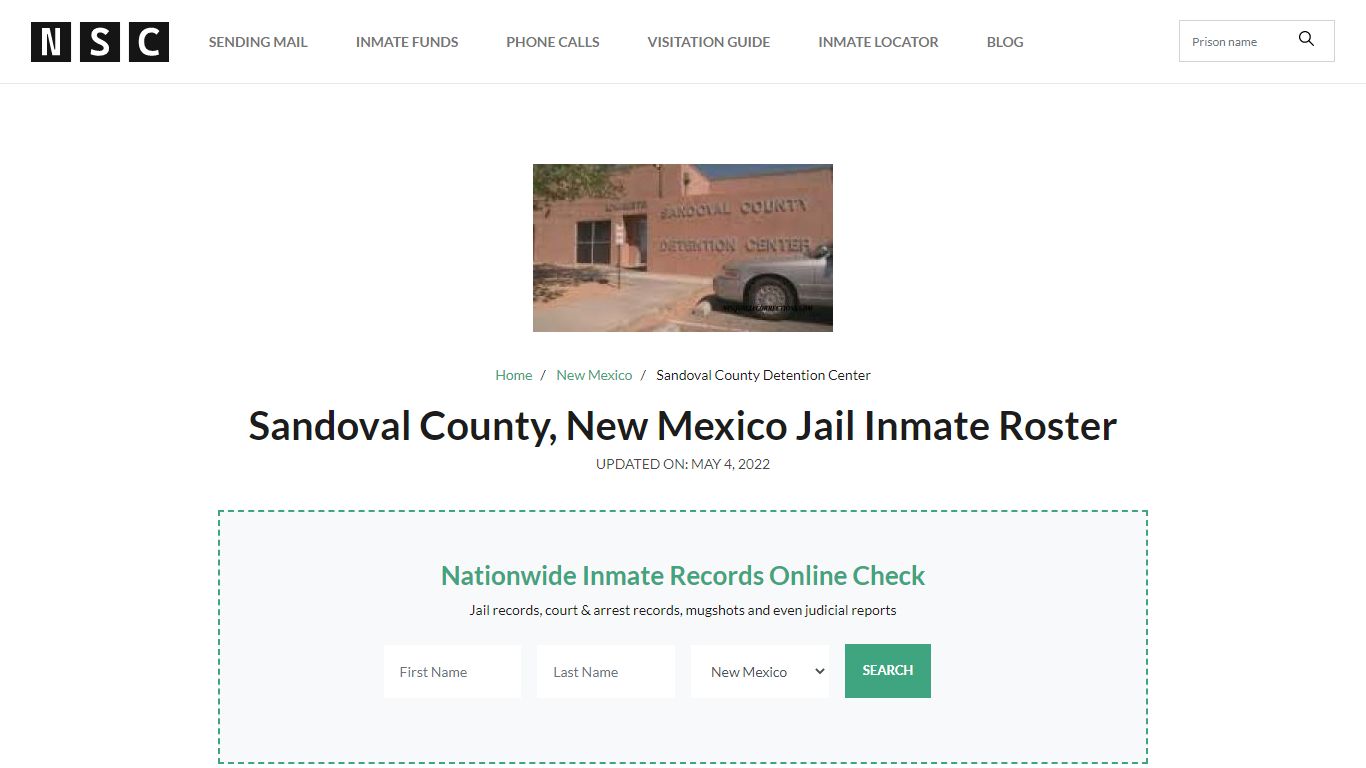 Sandoval County, New Mexico Jail Inmate List