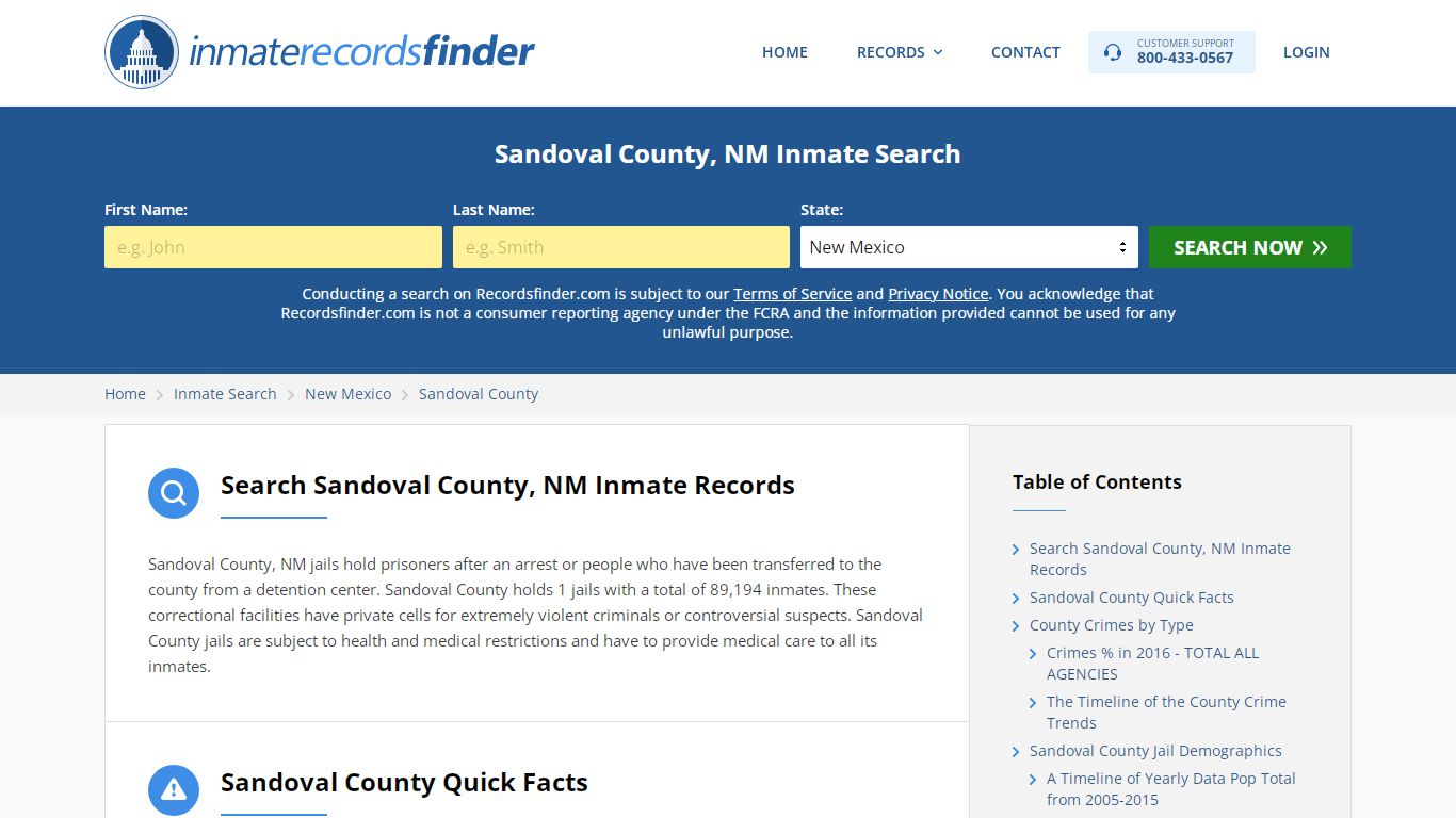 Sandoval County, NM Inmate Lookup & Jail Records Online