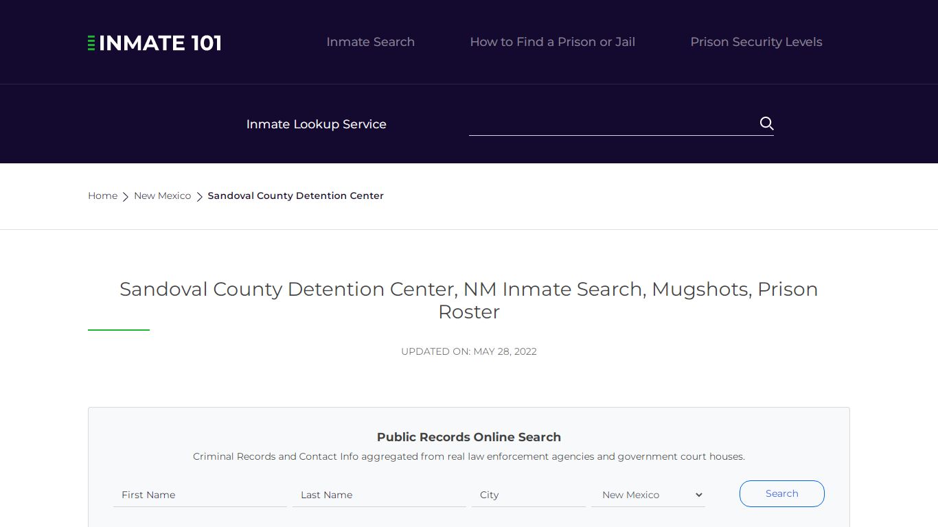 Sandoval County Detention Center, NM Inmate Search ...